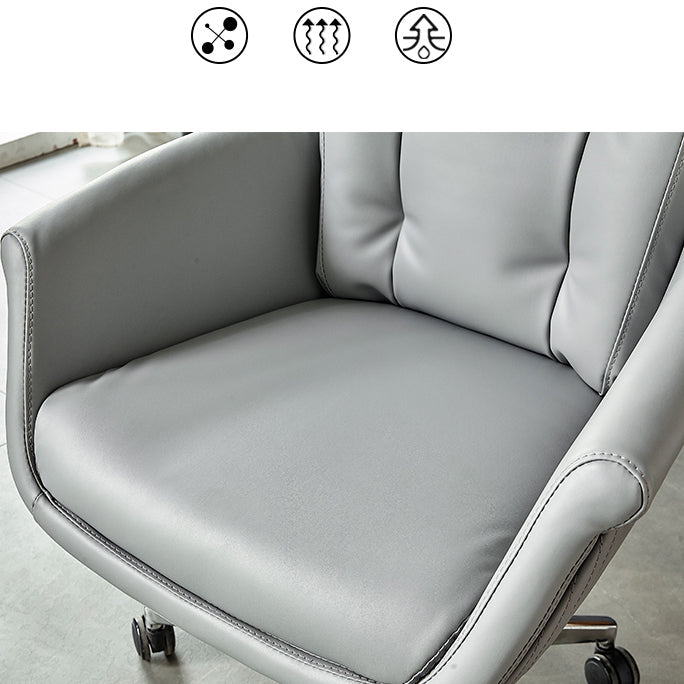 Modern Managers Chair Swivel with Wheels Ergonomic Executive Chair Clearhalo 'furn' 'furn_office_chair' 'Furniture' 'furniture_office_chair' 'Office Chairs' 'Office Furniture' 'office_chair' 5048475