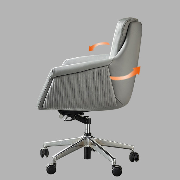 Modern Managers Chair Swivel with Wheels Ergonomic Executive Chair Clearhalo 'furn' 'furn_office_chair' 'Furniture' 'furniture_office_chair' 'Office Chairs' 'Office Furniture' 'office_chair' 5048476