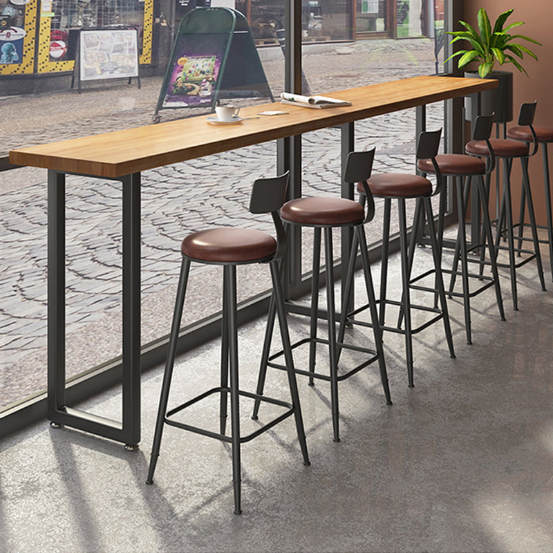 Industrial Rectangle Wood Top Counter Table 42-inch Height Bar Table Clearhalo 'Bar Furniture' 'Bar Tables' 'bar_tables' 'furn' 'furn_bar_tables' 'Furniture' 'furniture_bar_tables' 'Kitchen & Dining Furniture' 5051672