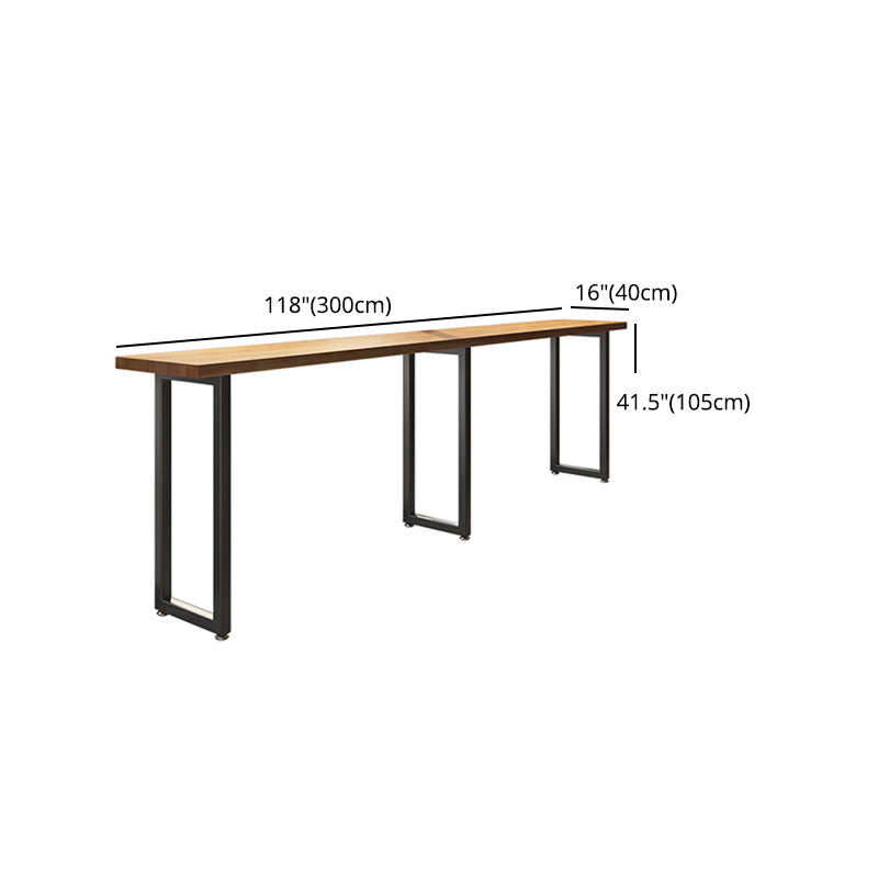 Industrial Rectangle Wood Top Counter Table 42-inch Height Bar Table Clearhalo 'Bar Furniture' 'Bar Tables' 'bar_tables' 'furn' 'furn_bar_tables' 'Furniture' 'furniture_bar_tables' 'Kitchen & Dining Furniture' 5051688