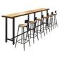 Wood Natural Bistro Accent Dining Table Modern Rectangle Footrest Pub Table Clearhalo 'Bar Furniture' 'Bar Tables' 'bar_tables' 'furn' 'furn_bar_tables' 'Furniture' 'furniture_bar_tables' 'Kitchen & Dining Furniture' 5051696
