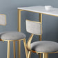 Glam Style Bar Table Artificial Marble Pub Table with Shelf for Living Room, Only Table Clearhalo 'Bar Furniture' 'Bar Tables' 'bar_tables' 'furn' 'furn_bar_tables' 'Furniture' 'furniture_bar_tables' 'Kitchen & Dining Furniture' 5051736
