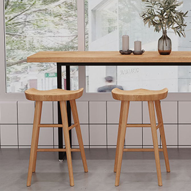 Industrial Style Wood Top Counter Table 42-inch Height Table for Coffee Shop Clearhalo 'Bar Furniture' 'Bar Tables' 'bar_tables' 'furn' 'furn_bar_tables' 'Furniture' 'furniture_bar_tables' 'Kitchen & Dining Furniture' 5051754