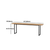 Industrial Style Wood Top Counter Table 42-inch Height Table for Coffee Shop Clearhalo 'Bar Furniture' 'Bar Tables' 'bar_tables' 'furn' 'furn_bar_tables' 'Furniture' 'furniture_bar_tables' 'Kitchen & Dining Furniture' 5051756