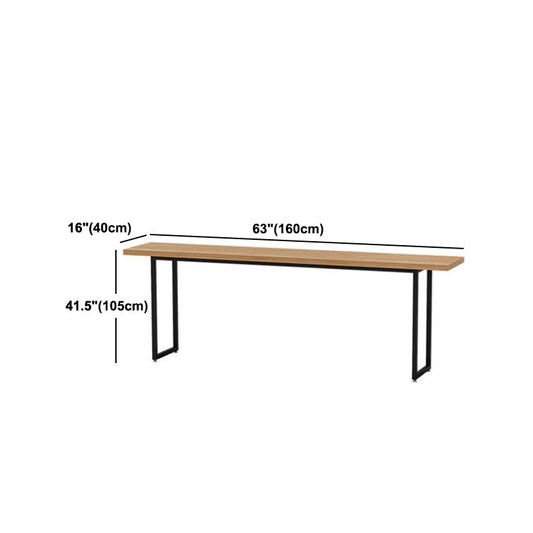 Industrial Style Wood Top Counter Table 42-inch Height Table for Coffee Shop Clearhalo 'Bar Furniture' 'Bar Tables' 'bar_tables' 'furn' 'furn_bar_tables' 'Furniture' 'furniture_bar_tables' 'Kitchen & Dining Furniture' 5051759