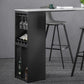 Industrial Style Rectangle Bar Table 42-inch Height Iron Pedestal Bistro Table Clearhalo 'Bar Furniture' 'Bar Tables' 'bar_tables' 'furn' 'furn_bar_tables' 'Furniture' 'furniture_bar_tables' 'Kitchen & Dining Furniture' 5051768