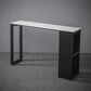 Industrial Style Rectangle Bar Table 42-inch Height Iron Pedestal Bistro Table Clearhalo 'Bar Furniture' 'Bar Tables' 'bar_tables' 'furn' 'furn_bar_tables' 'Furniture' 'furniture_bar_tables' 'Kitchen & Dining Furniture' 5051771