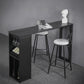 Industrial Style Rectangle Bar Table 42-inch Height Iron Pedestal Bistro Table Clearhalo 'Bar Furniture' 'Bar Tables' 'bar_tables' 'furn' 'furn_bar_tables' 'Furniture' 'furniture_bar_tables' 'Kitchen & Dining Furniture' 5051775