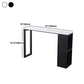 Industrial Style Rectangle Bar Table 42-inch Height Iron Pedestal Bistro Table Clearhalo 'Bar Furniture' 'Bar Tables' 'bar_tables' 'furn' 'furn_bar_tables' 'Furniture' 'furniture_bar_tables' 'Kitchen & Dining Furniture' 5051777