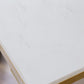 Stone Bar Dining Table Glam Rectangle Bar Table with Trestle Pedestal for Dining Room Clearhalo 'Bar Furniture' 'Bar Tables' 'bar_tables' 'furn' 'furn_bar_tables' 'Furniture' 'furniture_bar_tables' 'Kitchen & Dining Furniture' 5051820