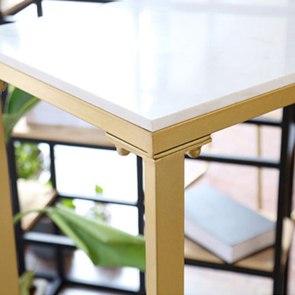 Stone Bar Dining Table Glam Rectangle Bar Table with Trestle Pedestal for Dining Room Clearhalo 'Bar Furniture' 'Bar Tables' 'bar_tables' 'furn' 'furn_bar_tables' 'Furniture' 'furniture_bar_tables' 'Kitchen & Dining Furniture' 5051821