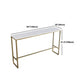 Stone Bar Dining Table Glam Rectangle Bar Table with Trestle Pedestal for Dining Room Clearhalo 'Bar Furniture' 'Bar Tables' 'bar_tables' 'furn' 'furn_bar_tables' 'Furniture' 'furniture_bar_tables' 'Kitchen & Dining Furniture' 5051826