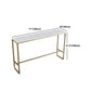 Stone Bar Dining Table Glam Rectangle Bar Table with Trestle Pedestal for Dining Room Clearhalo 'Bar Furniture' 'Bar Tables' 'bar_tables' 'furn' 'furn_bar_tables' 'Furniture' 'furniture_bar_tables' 'Kitchen & Dining Furniture' 5051828