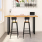 Pine Wood Bar Dining Table Modern Rectangle Bar Table with Sled for Dining Room 55.1"L x 15.7"W x 41.3"H Without Chairs Clearhalo 'Bar Furniture' 'Bar Tables' 'bar_tables' 'furn' 'furn_bar_tables' 'Furniture' 'furniture_bar_tables' 'Kitchen & Dining Furniture' 5051831