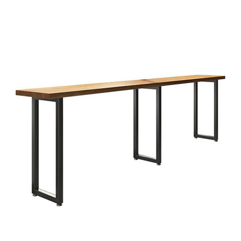 Pine Wood Bar Dining Table Modern Rectangle Bar Table with Sled for Dining Room Without Chairs Clearhalo 'Bar Furniture' 'Bar Tables' 'bar_tables' 'furn' 'furn_bar_tables' 'Furniture' 'furniture_bar_tables' 'Kitchen & Dining Furniture' 5051834