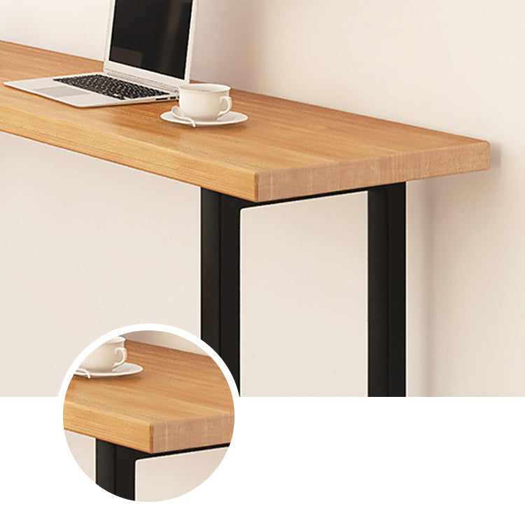Pine Wood Bar Dining Table Modern Rectangle Bar Table with Sled for Dining Room Clearhalo 'Bar Furniture' 'Bar Tables' 'bar_tables' 'furn' 'furn_bar_tables' 'Furniture' 'furniture_bar_tables' 'Kitchen & Dining Furniture' 5051837