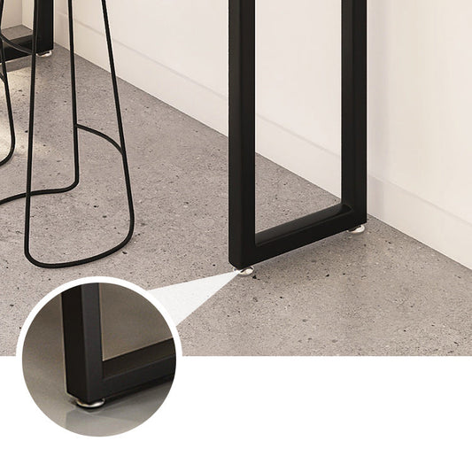 Pine Wood Bar Dining Table Modern Rectangle Bar Table with Sled for Dining Room Clearhalo 'Bar Furniture' 'Bar Tables' 'bar_tables' 'furn' 'furn_bar_tables' 'Furniture' 'furniture_bar_tables' 'Kitchen & Dining Furniture' 5051838