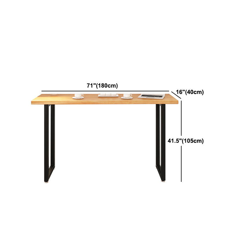 Pine Wood Bar Dining Table Modern Rectangle Bar Table with Sled for Dining Room Clearhalo 'Bar Furniture' 'Bar Tables' 'bar_tables' 'furn' 'furn_bar_tables' 'Furniture' 'furniture_bar_tables' 'Kitchen & Dining Furniture' 5051845