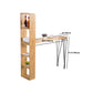 Pine Wood Bar Dining Table Modern Rectangle Bar Table with Double Pedestal for Living Room Clearhalo 'Bar Furniture' 'Bar Tables' 'bar_tables' 'furn' 'furn_bar_tables' 'Furniture' 'furniture_bar_tables' 'Kitchen & Dining Furniture' 5051863