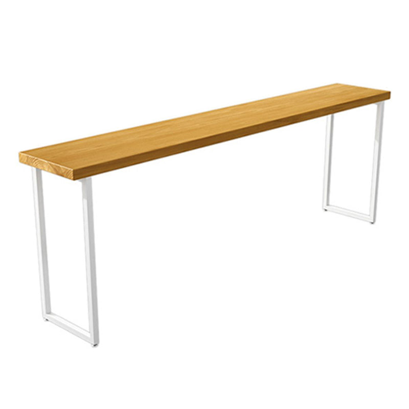 Pine Wood Bar Dining Table Modern Rectangle Bar Table with Sled Pedestal for Dining Room Without Chairs Clearhalo 'Bar Furniture' 'Bar Tables' 'bar_tables' 'furn' 'furn_bar_tables' 'Furniture' 'furniture_bar_tables' 'Kitchen & Dining Furniture' 5051873