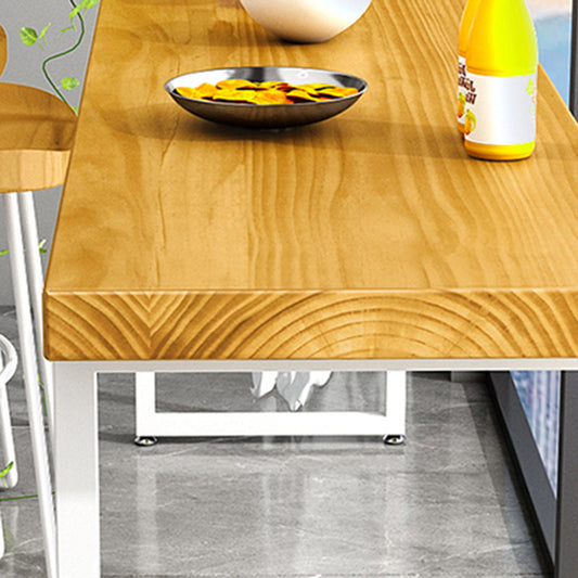 Pine Wood Bar Dining Table Modern Rectangle Bar Table with Sled Pedestal for Dining Room Clearhalo 'Bar Furniture' 'Bar Tables' 'bar_tables' 'furn' 'furn_bar_tables' 'Furniture' 'furniture_bar_tables' 'Kitchen & Dining Furniture' 5051875