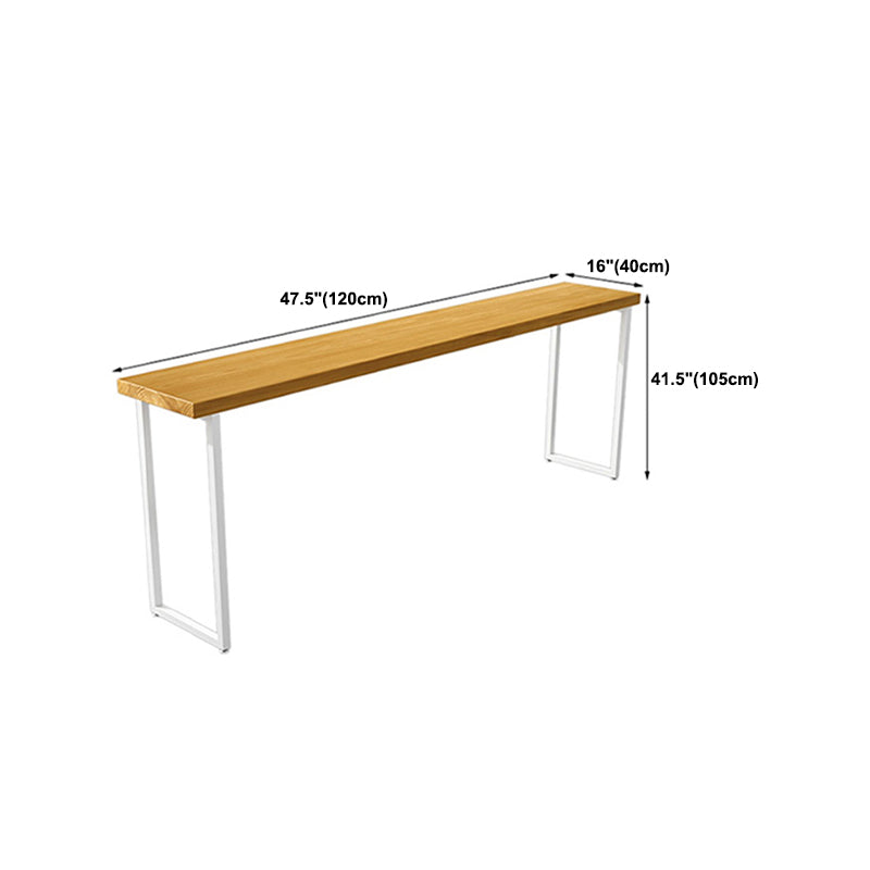 Pine Wood Bar Dining Table Modern Rectangle Bar Table with Sled Pedestal for Dining Room Clearhalo 'Bar Furniture' 'Bar Tables' 'bar_tables' 'furn' 'furn_bar_tables' 'Furniture' 'furniture_bar_tables' 'Kitchen & Dining Furniture' 5051879