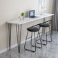 Wood Bar Dining Table Modern Rectangle Bar Table with 4 Legs Pedestal for Milk Tea Shop Black White Clearhalo 'Bar Furniture' 'Bar Tables' 'bar_tables' 'furn' 'furn_bar_tables' 'Furniture' 'furniture_bar_tables' 'Kitchen & Dining Furniture' 5051890