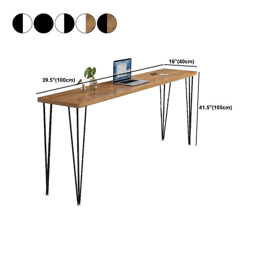 Wood Bar Dining Table Modern Rectangle Bar Table with 4 Legs Pedestal for Milk Tea Shop Clearhalo 'Bar Furniture' 'Bar Tables' 'bar_tables' 'furn' 'furn_bar_tables' 'Furniture' 'furniture_bar_tables' 'Kitchen & Dining Furniture' 5051896