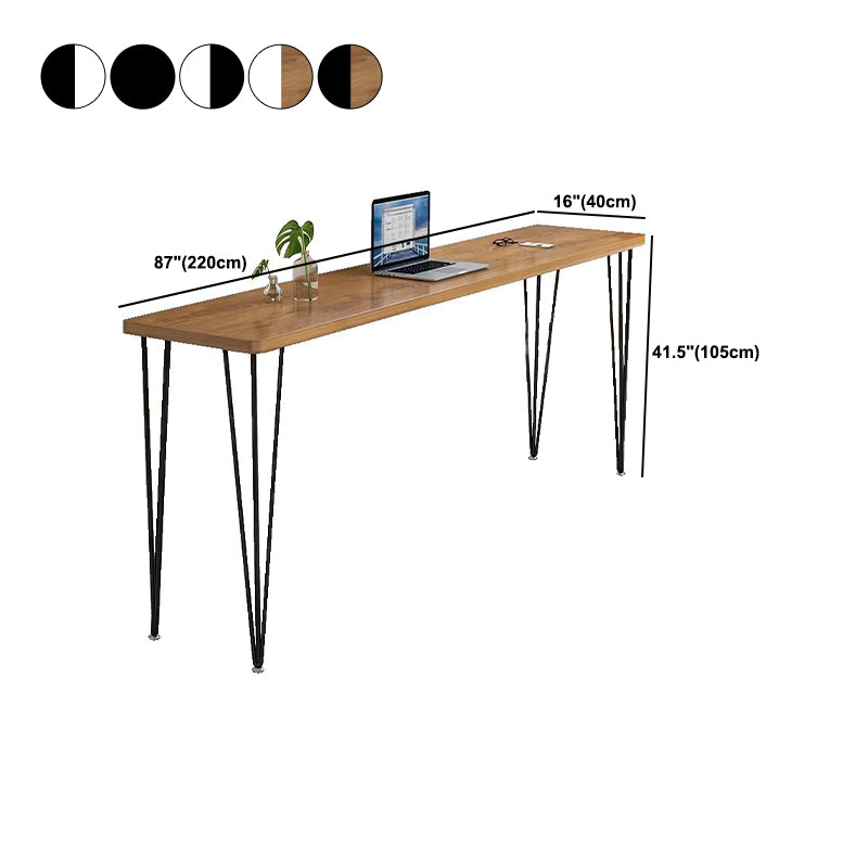 Wood Bar Dining Table Modern Rectangle Bar Table with 4 Legs Pedestal for Milk Tea Shop Clearhalo 'Bar Furniture' 'Bar Tables' 'bar_tables' 'furn' 'furn_bar_tables' 'Furniture' 'furniture_bar_tables' 'Kitchen & Dining Furniture' 5051902