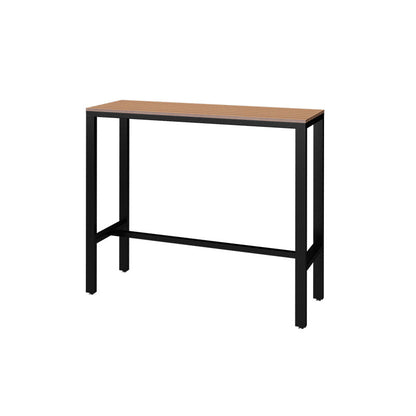 Wood Bar Dining Table Industrial Rectangle Bar Table with Trestle for Milk Tea Shop 47.2"L x 15.7"W x 41.3"H Without Chairs Clearhalo 'Bar Furniture' 'Bar Tables' 'bar_tables' 'furn' 'furn_bar_tables' 'Furniture' 'furniture_bar_tables' 'Kitchen & Dining Furniture' 5051921