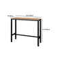 Wood Bar Dining Table Industrial Rectangle Bar Table with Trestle for Milk Tea Shop Clearhalo 'Bar Furniture' 'Bar Tables' 'bar_tables' 'furn' 'furn_bar_tables' 'Furniture' 'furniture_bar_tables' 'Kitchen & Dining Furniture' 5051932