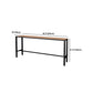 Wood Bar Dining Table Industrial Rectangle Bar Table with Trestle for Milk Tea Shop Clearhalo 'Bar Furniture' 'Bar Tables' 'bar_tables' 'furn' 'furn_bar_tables' 'Furniture' 'furniture_bar_tables' 'Kitchen & Dining Furniture' 5051938