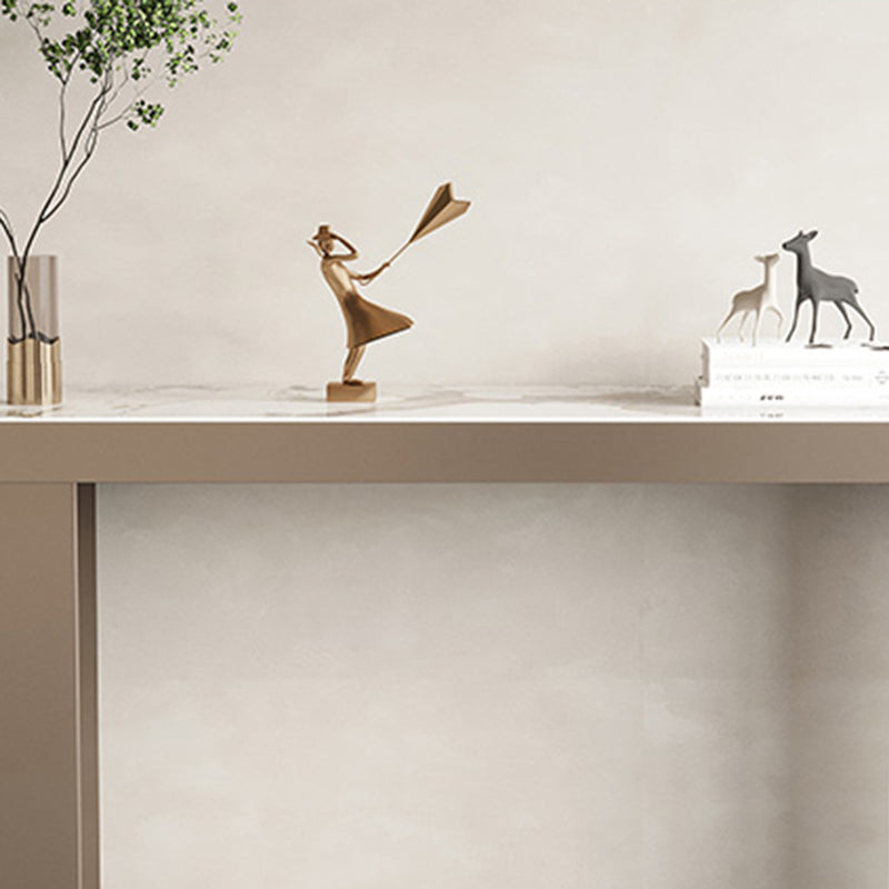 Stone Bar Dining Table Modern Rectangle Bar Table with Double Pedestal for Porch Clearhalo 'Bar Furniture' 'Bar Tables' 'bar_tables' 'furn' 'furn_bar_tables' 'Furniture' 'furniture_bar_tables' 'Kitchen & Dining Furniture' 5051944