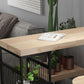Pine Wood Bar Dining Table Modern Rectangle Bar Table with Double Pedestal for Cafe Clearhalo 'Bar Furniture' 'Bar Tables' 'bar_tables' 'furn' 'furn_bar_tables' 'Furniture' 'furniture_bar_tables' 'Kitchen & Dining Furniture' 5051960