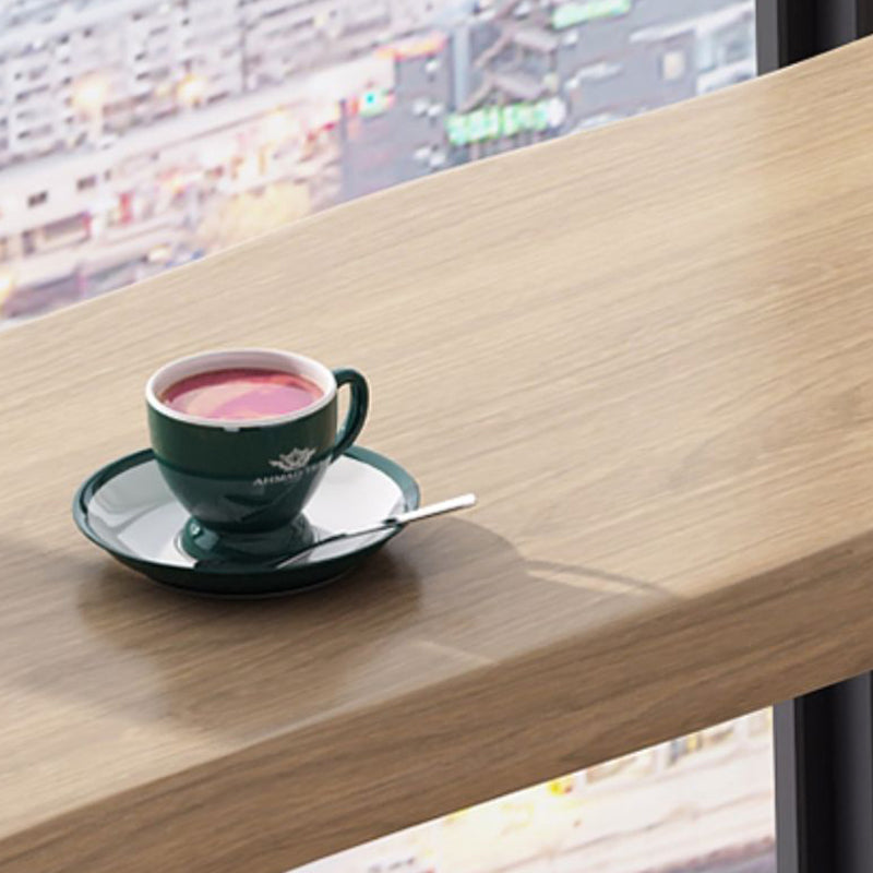 Pine Wood Bar Dining Table Modern Rectangle Bar Table with Double Pedestal for Balcony Clearhalo 'Bar Furniture' 'Bar Tables' 'bar_tables' 'furn' 'furn_bar_tables' 'Furniture' 'furniture_bar_tables' 'Kitchen & Dining Furniture' 5051973
