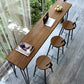 Pine Wood Bar Dining Table Industrial Rectangle Bar Table with 4 Legs Pedestal for Balcony Clearhalo 'Bar Furniture' 'Bar Tables' 'bar_tables' 'furn' 'furn_bar_tables' 'Furniture' 'furniture_bar_tables' 'Kitchen & Dining Furniture' 5051993