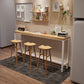 Pine Wood Bar Dining Table Modern Rectangle Bar Table with Trestle for Dining Room 63"L x 15.7"W x 41.3"H Without Chairs Clearhalo 'Bar Furniture' 'Bar Tables' 'bar_tables' 'furn' 'furn_bar_tables' 'Furniture' 'furniture_bar_tables' 'Kitchen & Dining Furniture' 5052006