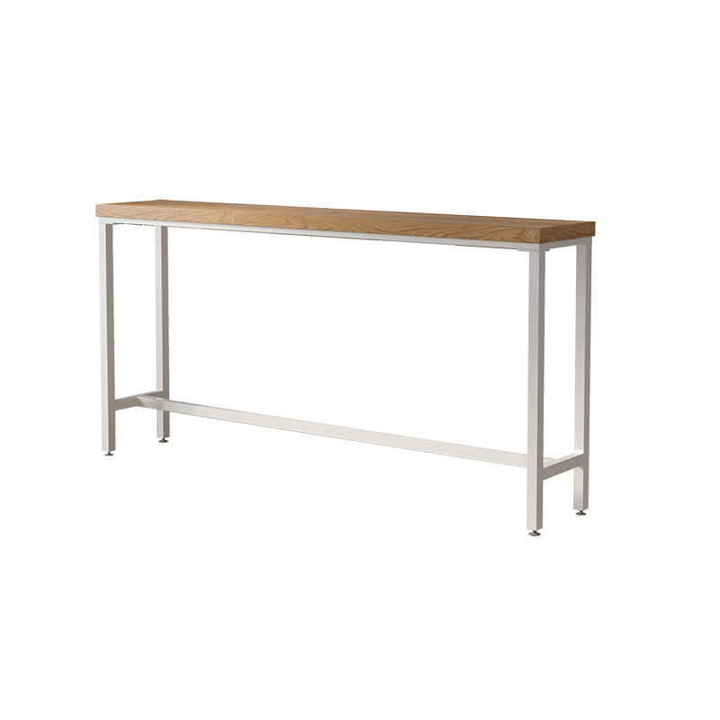 Pine Wood Bar Dining Table Modern Rectangle Bar Table with Trestle for Dining Room Without Chairs Clearhalo 'Bar Furniture' 'Bar Tables' 'bar_tables' 'furn' 'furn_bar_tables' 'Furniture' 'furniture_bar_tables' 'Kitchen & Dining Furniture' 5052008