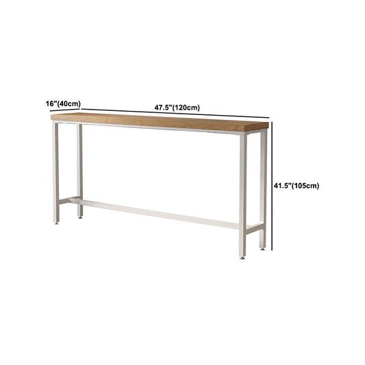 Pine Wood Bar Dining Table Modern Rectangle Bar Table with Trestle for Dining Room Clearhalo 'Bar Furniture' 'Bar Tables' 'bar_tables' 'furn' 'furn_bar_tables' 'Furniture' 'furniture_bar_tables' 'Kitchen & Dining Furniture' 5052013