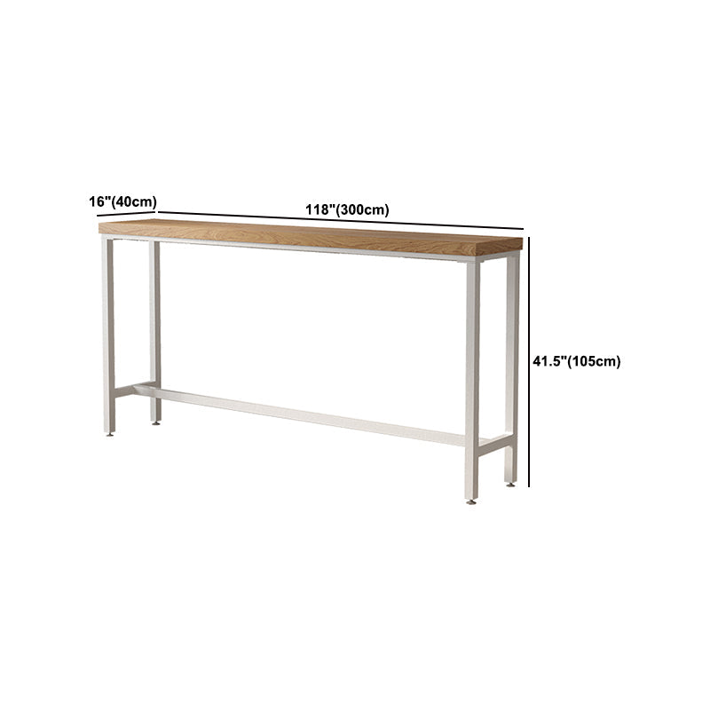 Pine Wood Bar Dining Table Modern Rectangle Bar Table with Trestle for Dining Room Clearhalo 'Bar Furniture' 'Bar Tables' 'bar_tables' 'furn' 'furn_bar_tables' 'Furniture' 'furniture_bar_tables' 'Kitchen & Dining Furniture' 5052020