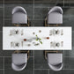 Stone Bar Dining Table Glam Rectangle Bar Table with 3 Legs Pedestal for Dining Room Clearhalo 'Bar Furniture' 'Bar Tables' 'bar_tables' 'furn' 'furn_bar_tables' 'Furniture' 'furniture_bar_tables' 'Kitchen & Dining Furniture' 5052029