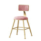 Nordic Style Backrest Counter Stool Iron Cafe Bar Stool with Velvet Cushion and Pedal Clearhalo 'Bar Furniture' 'Bar Stools' 'bar_stools' 'furn' 'furn_bar_stools' 'Furniture' 'furniture_bar_stools' 'Kitchen & Dining Furniture' 5052050