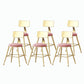 Nordic Style Backrest Counter Stool Iron Cafe Bar Stool with Velvet Cushion and Pedal Light Pink 6 Piece Set Short Stool(18"H) Clearhalo 'Bar Furniture' 'Bar Stools' 'bar_stools' 'furn' 'furn_bar_stools' 'Furniture' 'furniture_bar_stools' 'Kitchen & Dining Furniture' 5052070