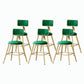 Nordic Style Backrest Counter Stool Iron Cafe Bar Stool with Velvet Cushion and Pedal Blackish Green 6 Piece Set Short Stool(18"H) Clearhalo 'Bar Furniture' 'Bar Stools' 'bar_stools' 'furn' 'furn_bar_stools' 'Furniture' 'furniture_bar_stools' 'Kitchen & Dining Furniture' 5052083