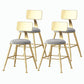 Nordic Style Backrest Counter Stool Iron Cafe Bar Stool with Velvet Cushion and Pedal Light Gray 4 Piece Set Short Stool(18"H) Clearhalo 'Bar Furniture' 'Bar Stools' 'bar_stools' 'furn' 'furn_bar_stools' 'Furniture' 'furniture_bar_stools' 'Kitchen & Dining Furniture' 5052106