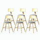 Nordic Style Backrest Counter Stool Iron Cafe Bar Stool with Velvet Cushion and Pedal Light Gray 6 Piece Set Short Stool(18"H) Clearhalo 'Bar Furniture' 'Bar Stools' 'bar_stools' 'furn' 'furn_bar_stools' 'Furniture' 'furniture_bar_stools' 'Kitchen & Dining Furniture' 5052107