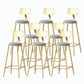 Nordic Style Backrest Counter Stool Iron Cafe Bar Stool with Velvet Cushion and Pedal Light Gray 8 Piece Set Bar Stool(30"H) Clearhalo 'Bar Furniture' 'Bar Stools' 'bar_stools' 'furn' 'furn_bar_stools' 'Furniture' 'furniture_bar_stools' 'Kitchen & Dining Furniture' 5052115