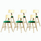 Nordic Style Backrest Counter Stool Iron Cafe Bar Stool with Velvet Cushion and Pedal Green 6 Piece Set Short Stool(18"H) Clearhalo 'Bar Furniture' 'Bar Stools' 'bar_stools' 'furn' 'furn_bar_stools' 'Furniture' 'furniture_bar_stools' 'Kitchen & Dining Furniture' 5052118