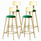 Nordic Style Backrest Counter Stool Iron Cafe Bar Stool with Velvet Cushion and Pedal Green 4 Piece Set Bar Stool(30"H) Clearhalo 'Bar Furniture' 'Bar Stools' 'bar_stools' 'furn' 'furn_bar_stools' 'Furniture' 'furniture_bar_stools' 'Kitchen & Dining Furniture' 5052125