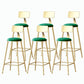 Nordic Style Backrest Counter Stool Iron Cafe Bar Stool with Velvet Cushion and Pedal Green 6 Piece Set Bar Stool(30"H) Clearhalo 'Bar Furniture' 'Bar Stools' 'bar_stools' 'furn' 'furn_bar_stools' 'Furniture' 'furniture_bar_stools' 'Kitchen & Dining Furniture' 5052126
